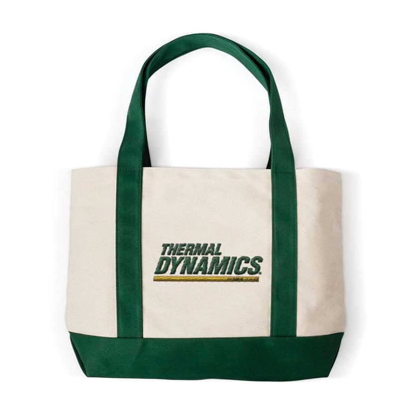 Embroidered Canvas Boat Tote
