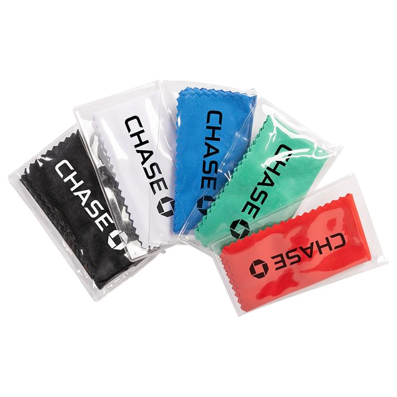 Microfiber Cloth 7X7 in Clear Pouch