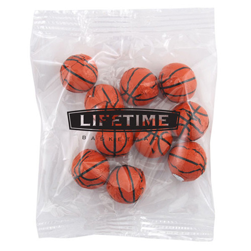 Snack Bag with Chocolate Basketballs