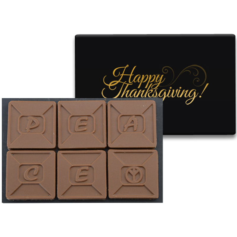 6 Chocolate Squares in Modern Gift Box