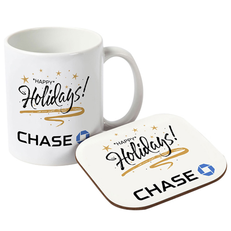 Mug with Neoprene Coaster Gift Set