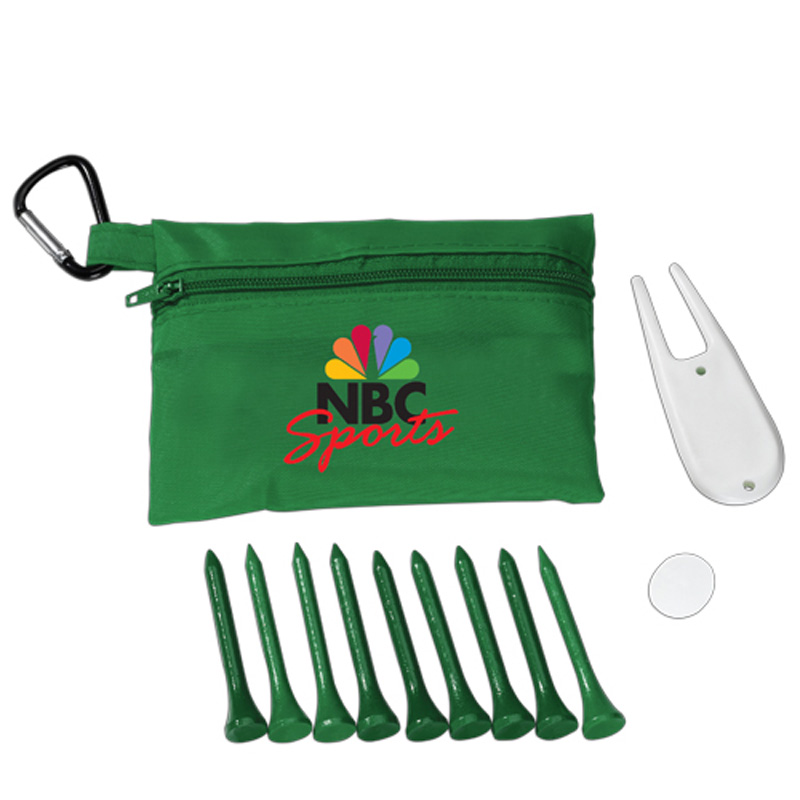 Full Color Deluxe Golf Kit in Zippered Pouch