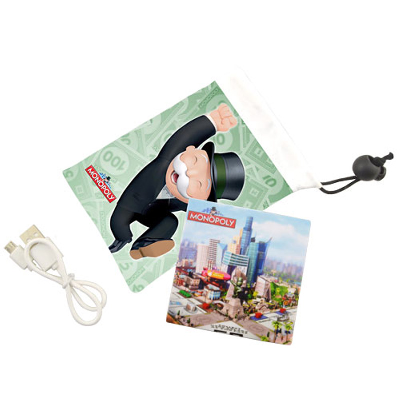 Ultra Thin Power Bank in Full Color Drawstring Bag