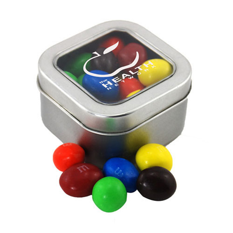 Window Tin with Peanut M&M's