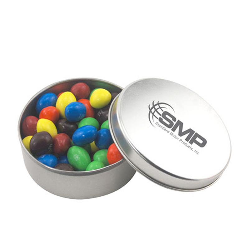 Round Tin with Peanut M&M's