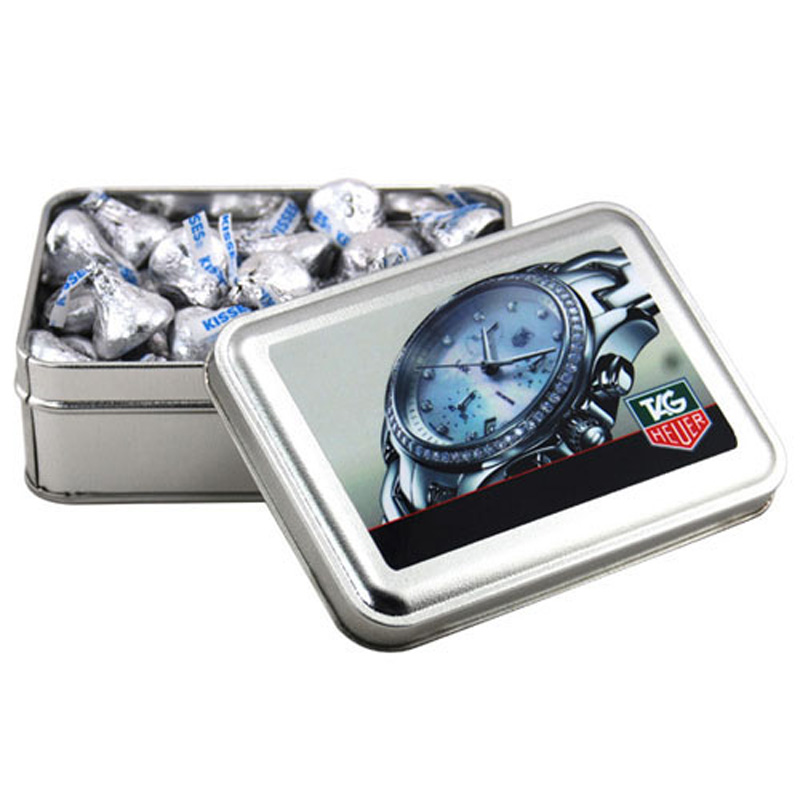 Tin with Hershey Kisses