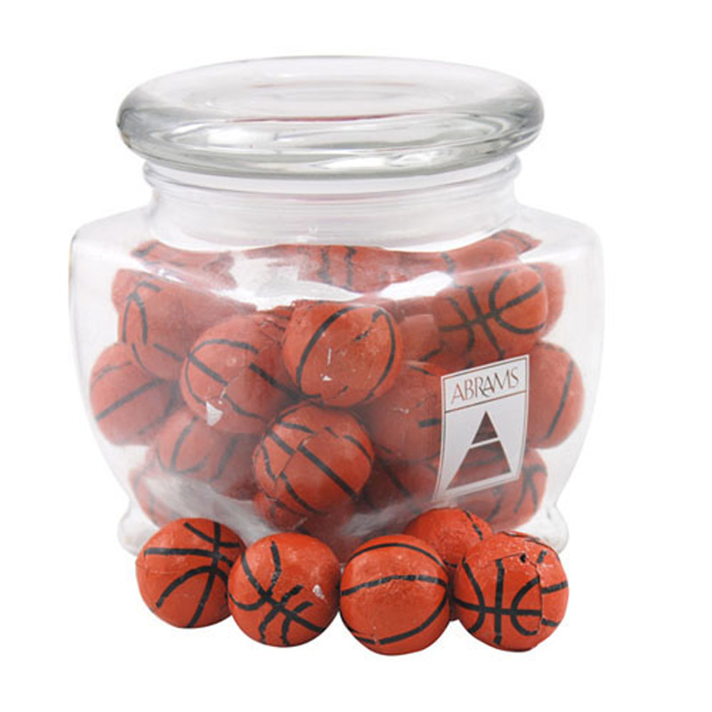 Jar with Chocolate Basketballs