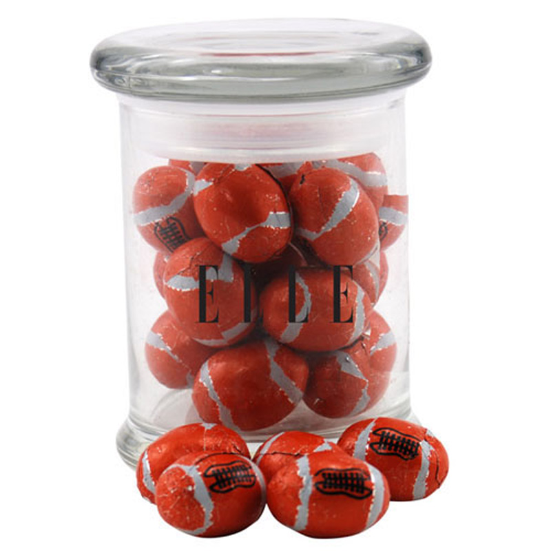 Jar with Chocolate Footballs