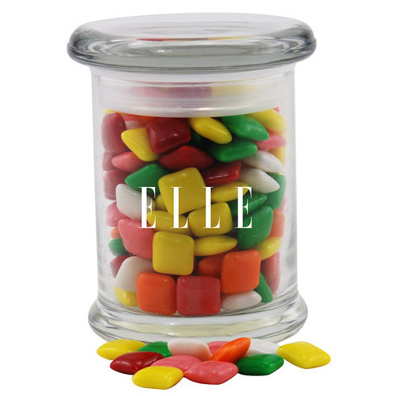 Jar with Mini Chicklets Gum