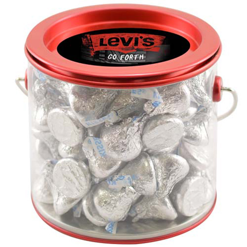 Tin Pail with Hershey Kisses