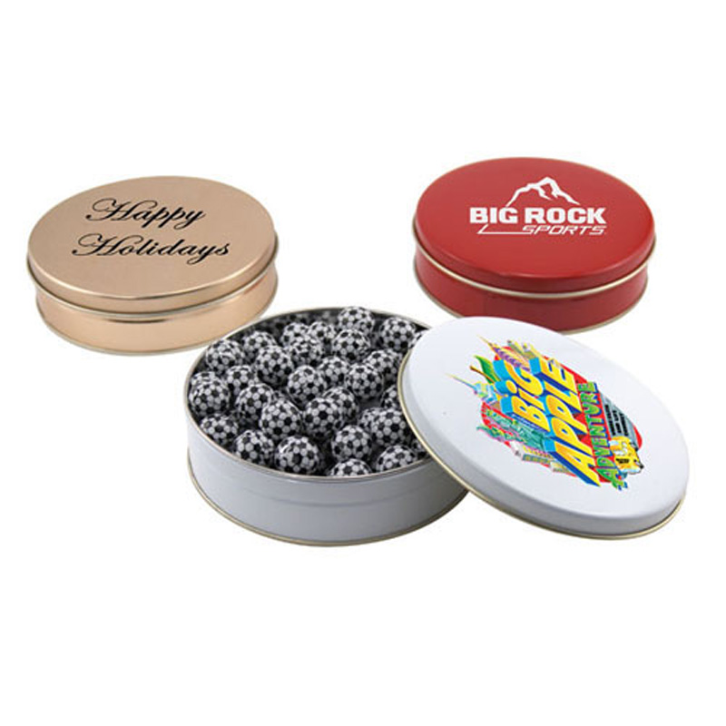 Gift Tin with Chocolate Soccer Balls
