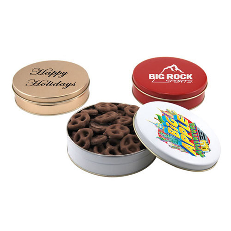 Gift Tin with Choc Covered Pretzels