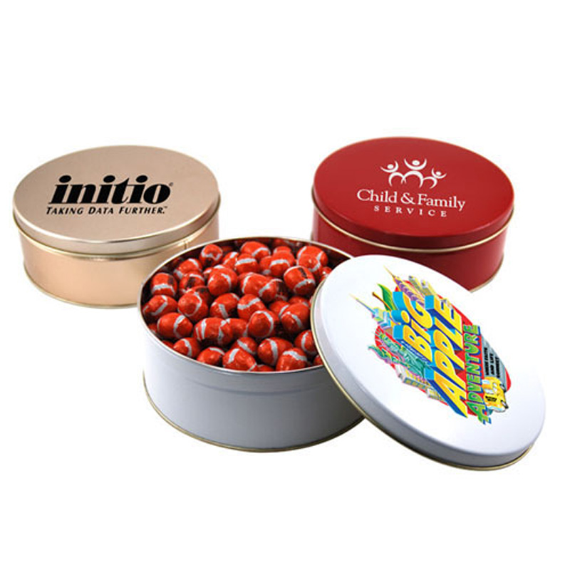 Gift Tin with Chocolate Footballs