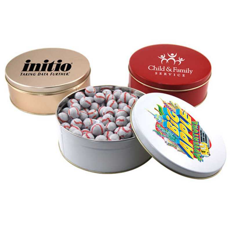 Gift Tin with Chocolate Baseballs