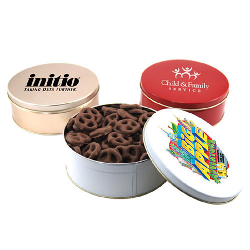 Gift Tin with Choc Covered Pretzels