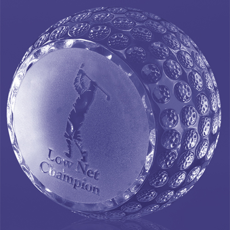 Tremont Flat Side Golf Ball Trophy