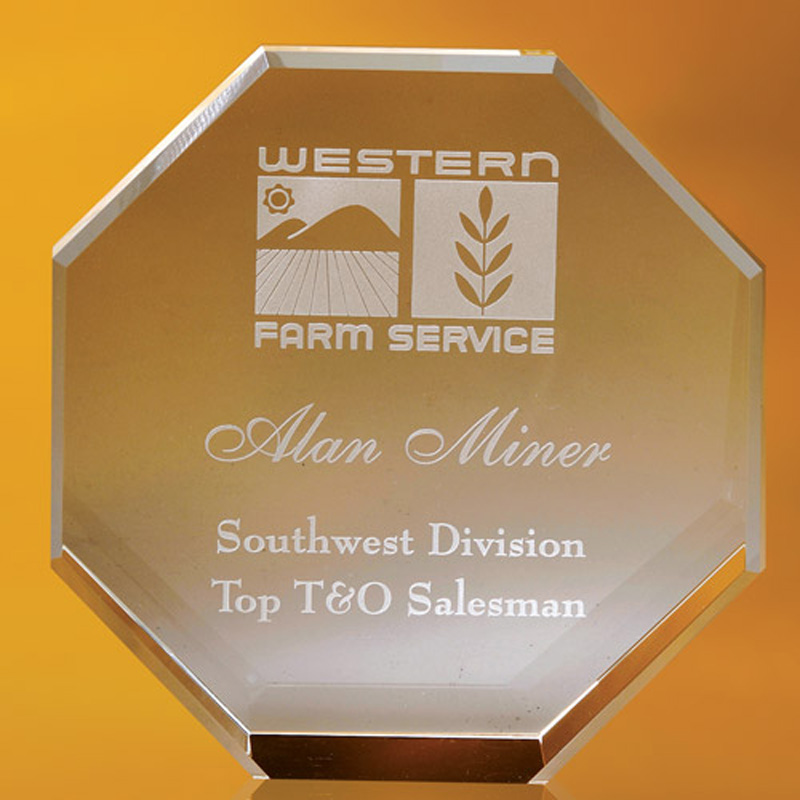 Bruin Octagon Shaped Award