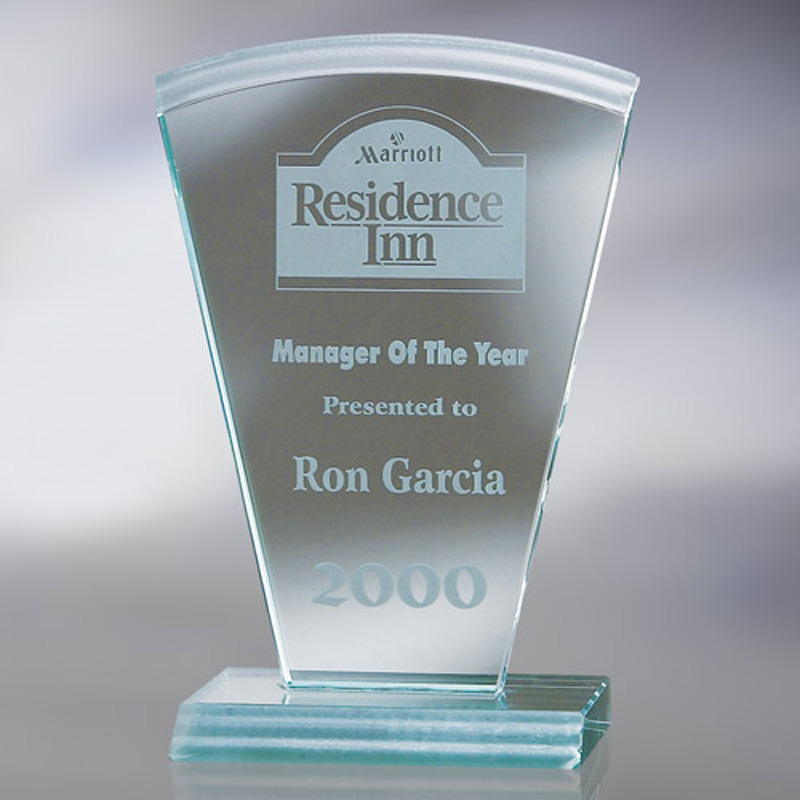 Crestline Fan Shaped Award Waterfall Edge