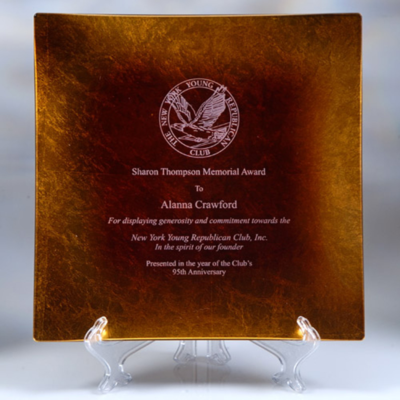 Eastlake Jade Glass Leaf Square Plate