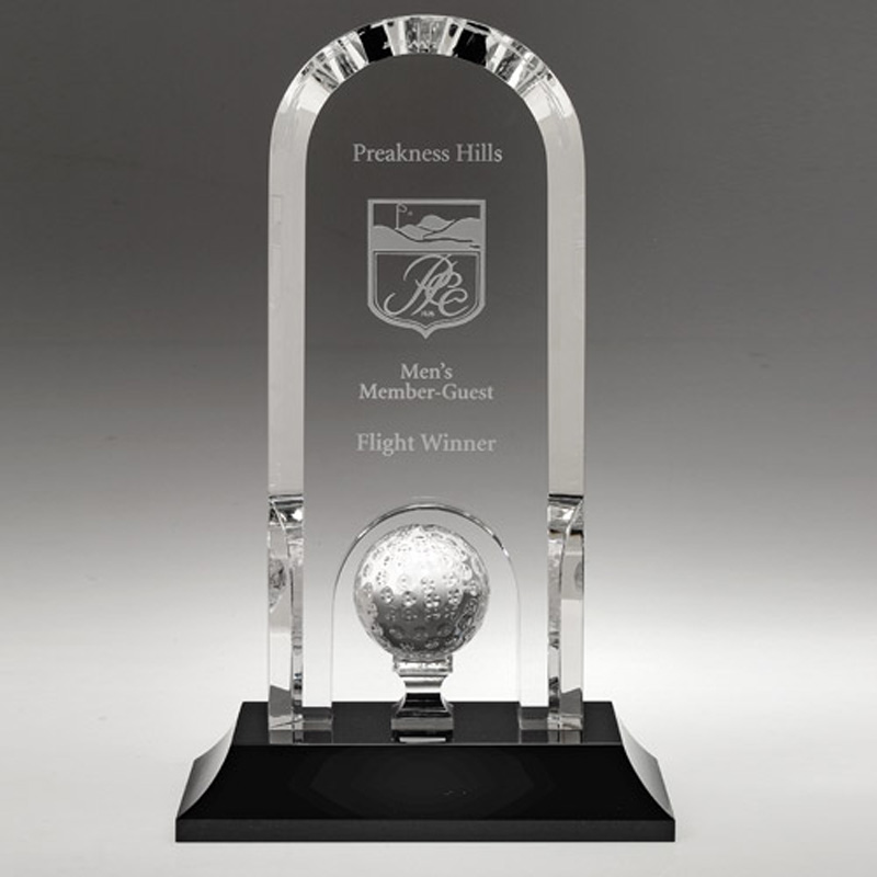 Fairlawn Arch Shaped Award Golf Ball on Pedestal