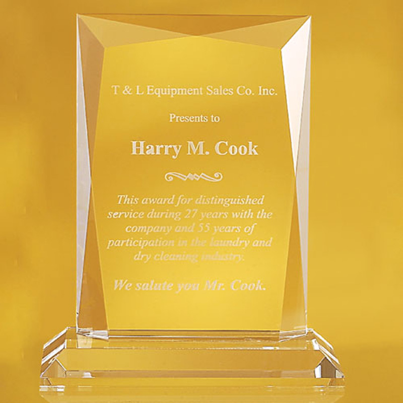 Jurak Rectangular Gem Edged Award