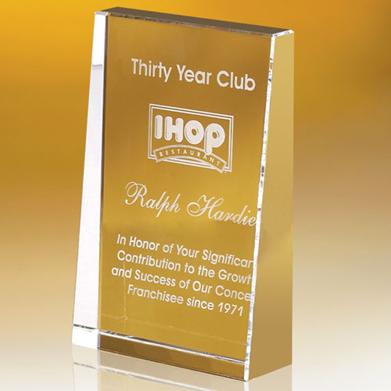 Hawley Vertical Award Slanted