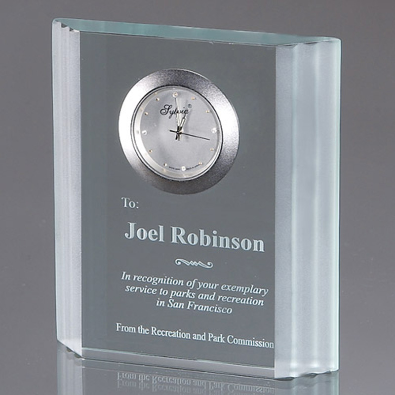 Orrville Rectangular Waterfall Edged Clock Award