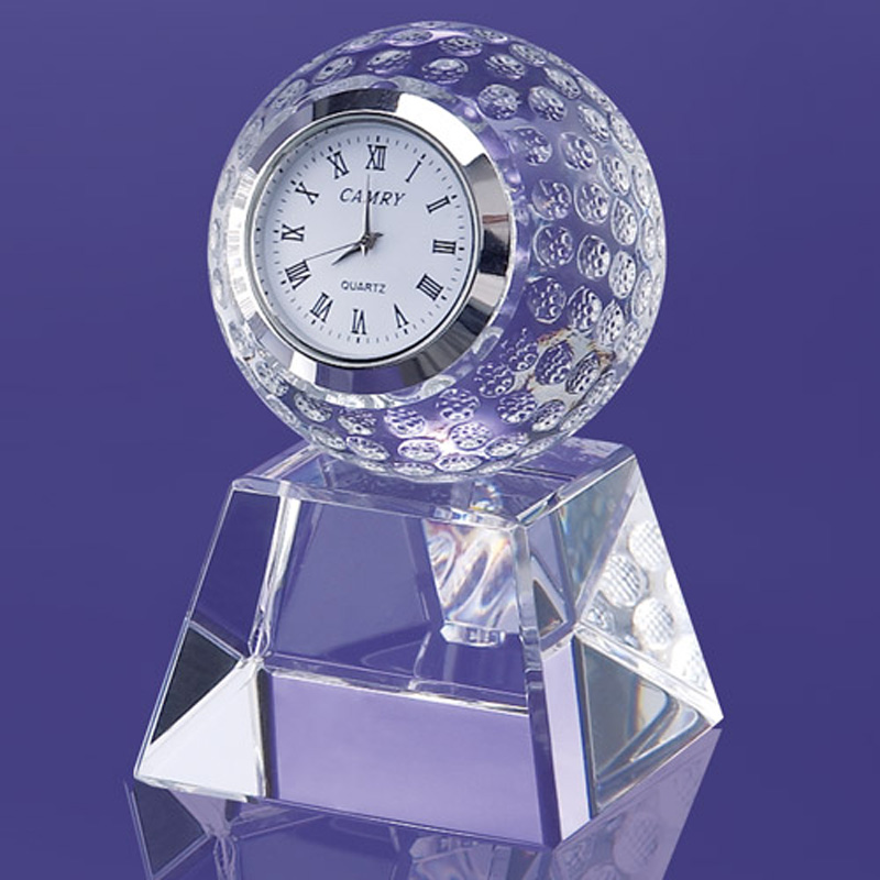 Painesville Golf Ball Embedded Clock on Pedestal