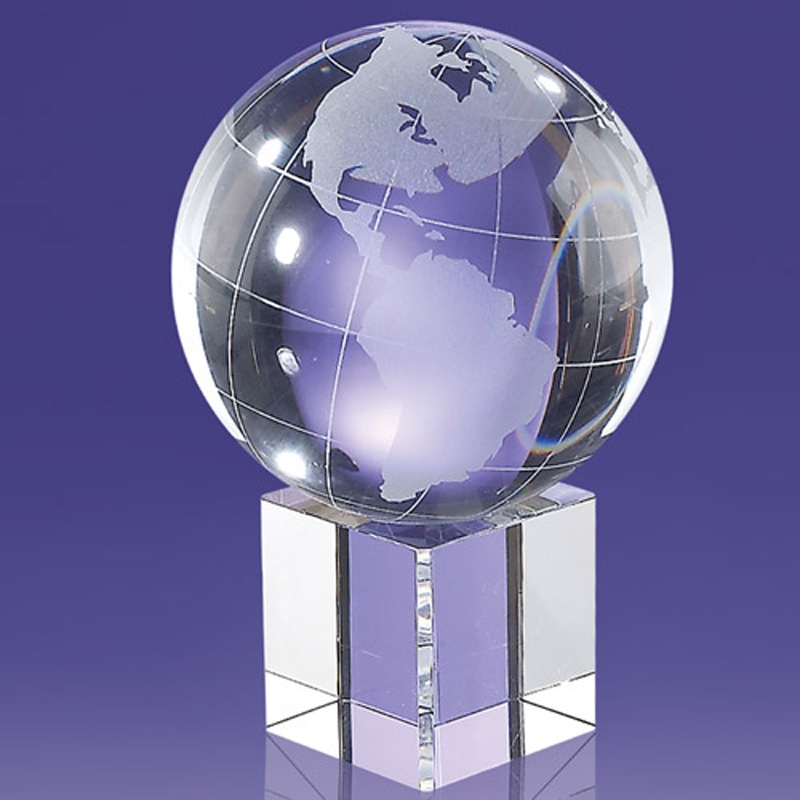 Macungie Globe on Glass Cube