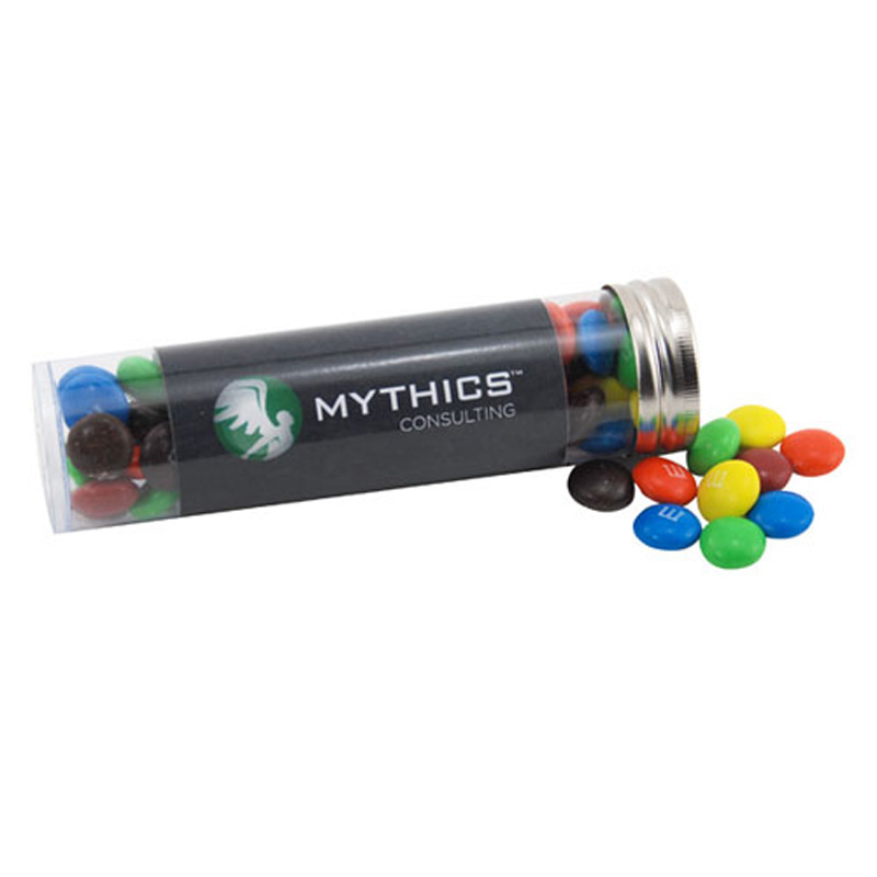 Tube with M&M's