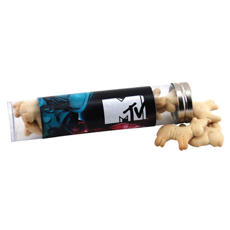 Tube with Animal Crackers