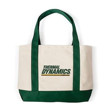 Embroidered Canvas Boat Tote