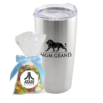 20 oz. Stainless Steel Tumbler with Gourmet Jelly Beans Mug Drop