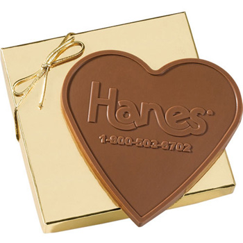3.4 oz Heart Custom Chocolate in Gift Box