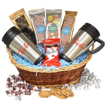 Premium Mug Gift Basket-Mini Pretzels