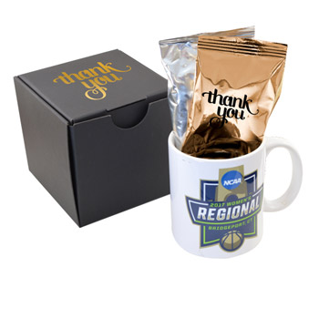 Soft Touch Gift Box with Full Color Mug and Gourmet Tea
