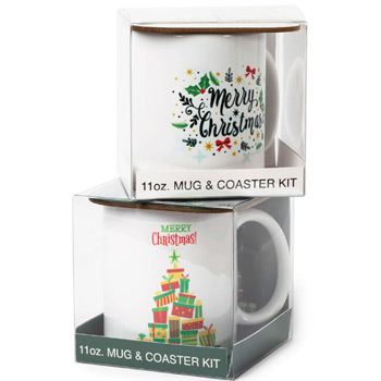 Mug with Hard Coaster Gift Set