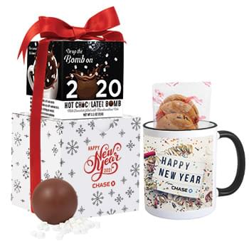 Mrs. Fields Mug & Cookies With Hot Chocolate Bomb Gift Set