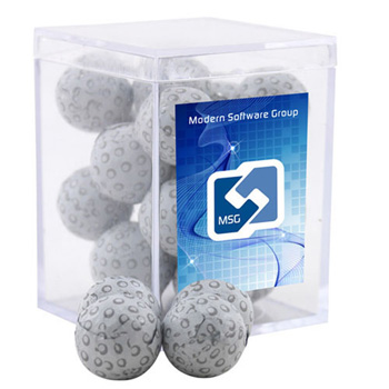 Acrylic Box with Chocolate Golf Balls