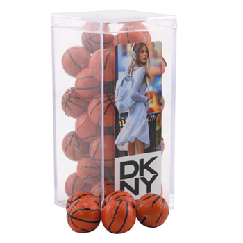 Acrylic Box with Chocolate Basketballs